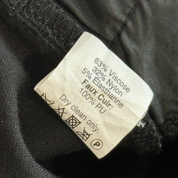 J Crew Gigi Pants faux Leather Trim Black Womens Size 12 Stretch equestrian - Picture 15 of 16